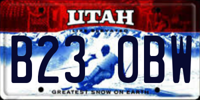 UT license plate B230BW