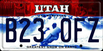 UT license plate B230FZ