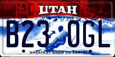 UT license plate B230GL