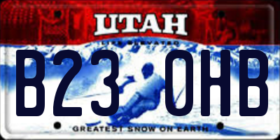 UT license plate B230HB
