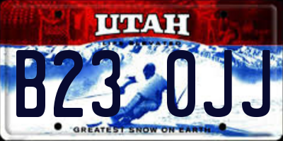 UT license plate B230JJ