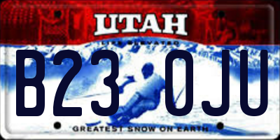 UT license plate B230JU