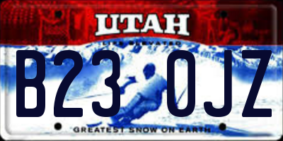 UT license plate B230JZ