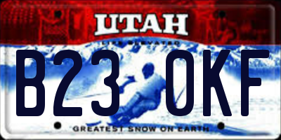 UT license plate B230KF