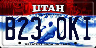 UT license plate B230KI