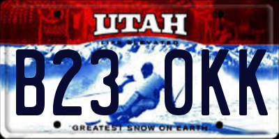 UT license plate B230KK