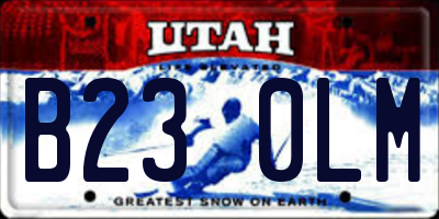 UT license plate B230LM