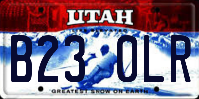 UT license plate B230LR