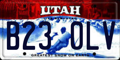 UT license plate B230LV