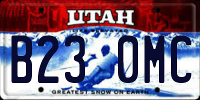 UT license plate B230MC