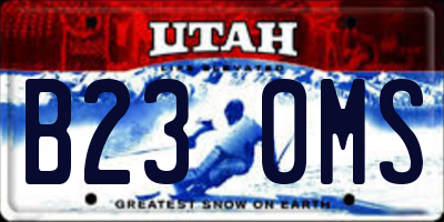 UT license plate B230MS