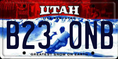 UT license plate B230NB