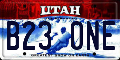 UT license plate B230NE