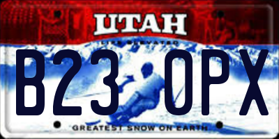 UT license plate B230PX