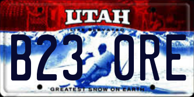 UT license plate B230RE