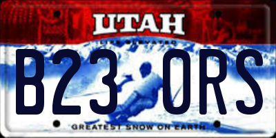 UT license plate B230RS