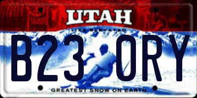 UT license plate B230RY