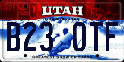 UT license plate B230TF