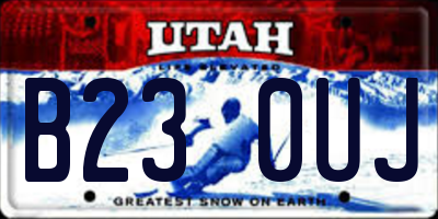 UT license plate B230UJ