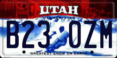 UT license plate B230ZM