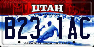 UT license plate B231AC