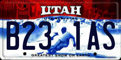 UT license plate B231AS