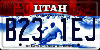 UT license plate B231EJ