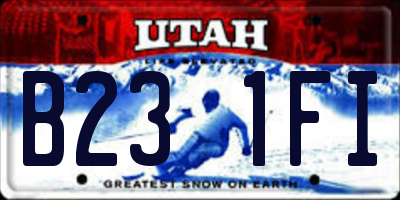 UT license plate B231FI