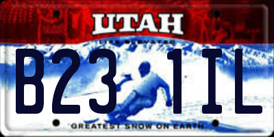 UT license plate B231IL