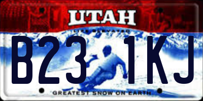 UT license plate B231KJ