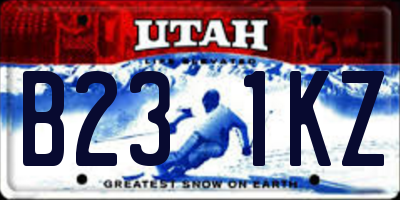 UT license plate B231KZ