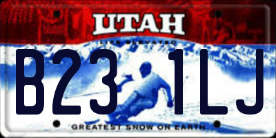 UT license plate B231LJ