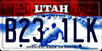 UT license plate B231LK