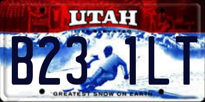 UT license plate B231LT