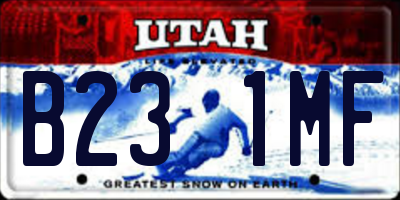 UT license plate B231MF