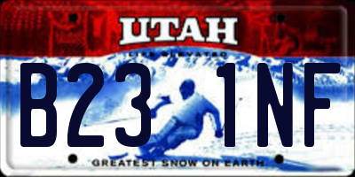 UT license plate B231NF
