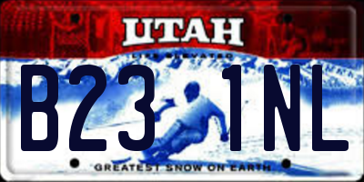 UT license plate B231NL