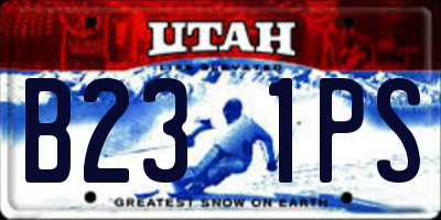 UT license plate B231PS