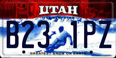 UT license plate B231PZ