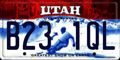 UT license plate B231QL