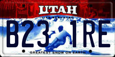 UT license plate B231RE