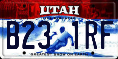UT license plate B231RF