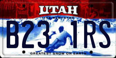 UT license plate B231RS