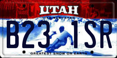 UT license plate B231SR