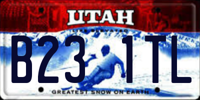 UT license plate B231TL