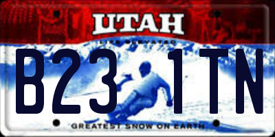 UT license plate B231TN