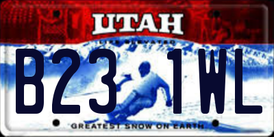 UT license plate B231WL