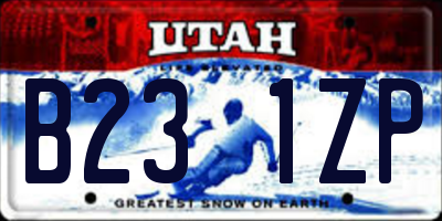 UT license plate B231ZP