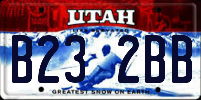 UT license plate B232BB