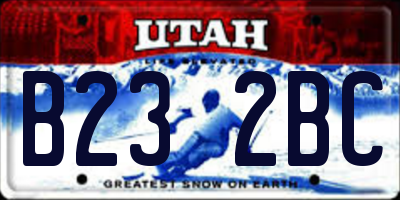 UT license plate B232BC